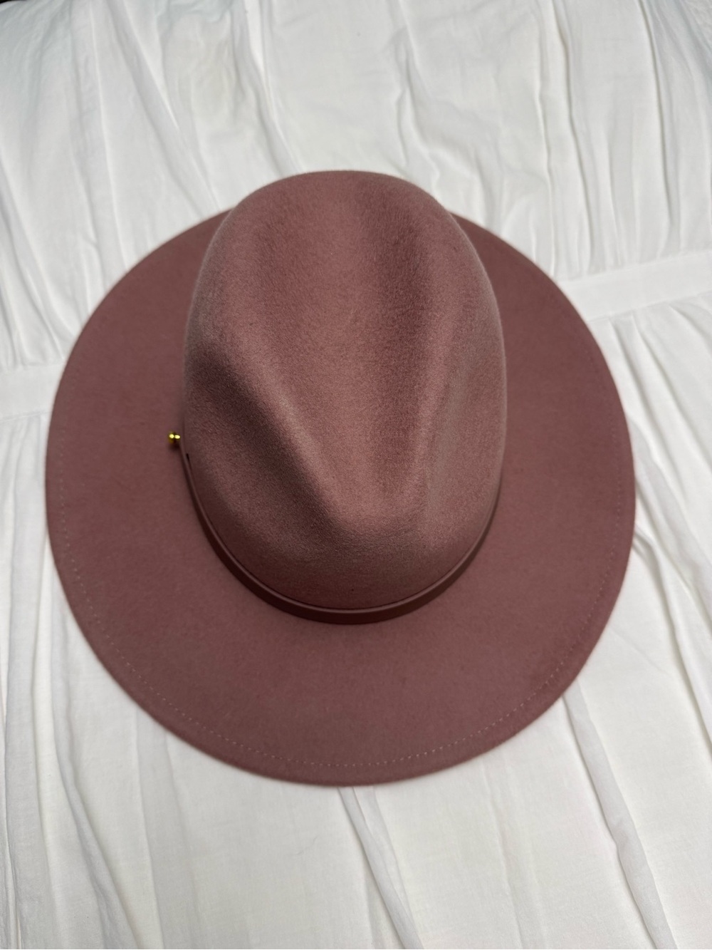 Lack Of Color Wide Brim Felt Fedora - Dusty Rose